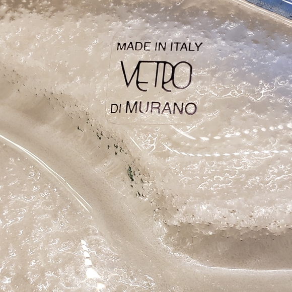 Murano colourful glass plate, made in Italy - Picture 10 of 10